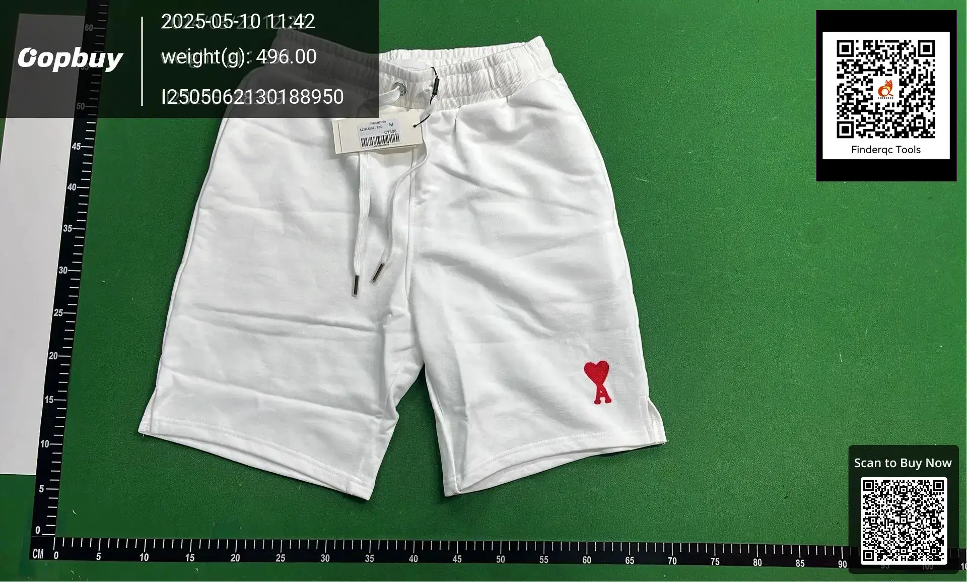 Cross-border E-commerce AMI CLAMS Summer Loose Casual Pure Cotton Rear Pocket Small Love Men's and Women's Shorts