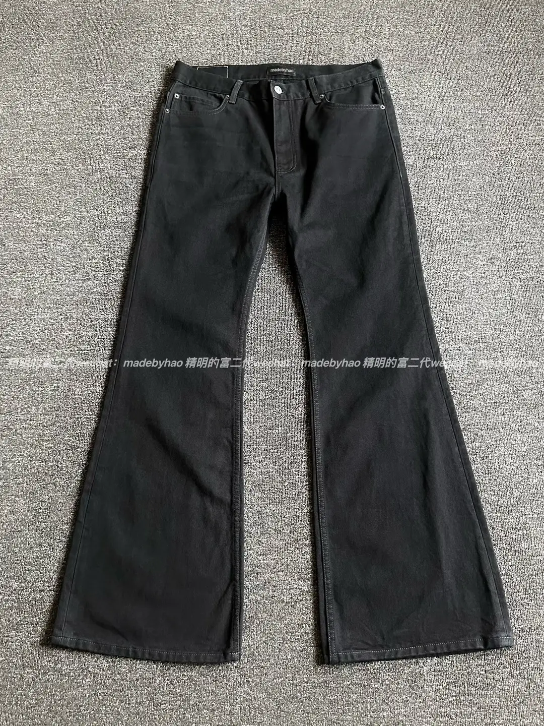 【Ceiling Top】25Ss New Style Flared Black American Kanglong Micro-Flared Jeans
