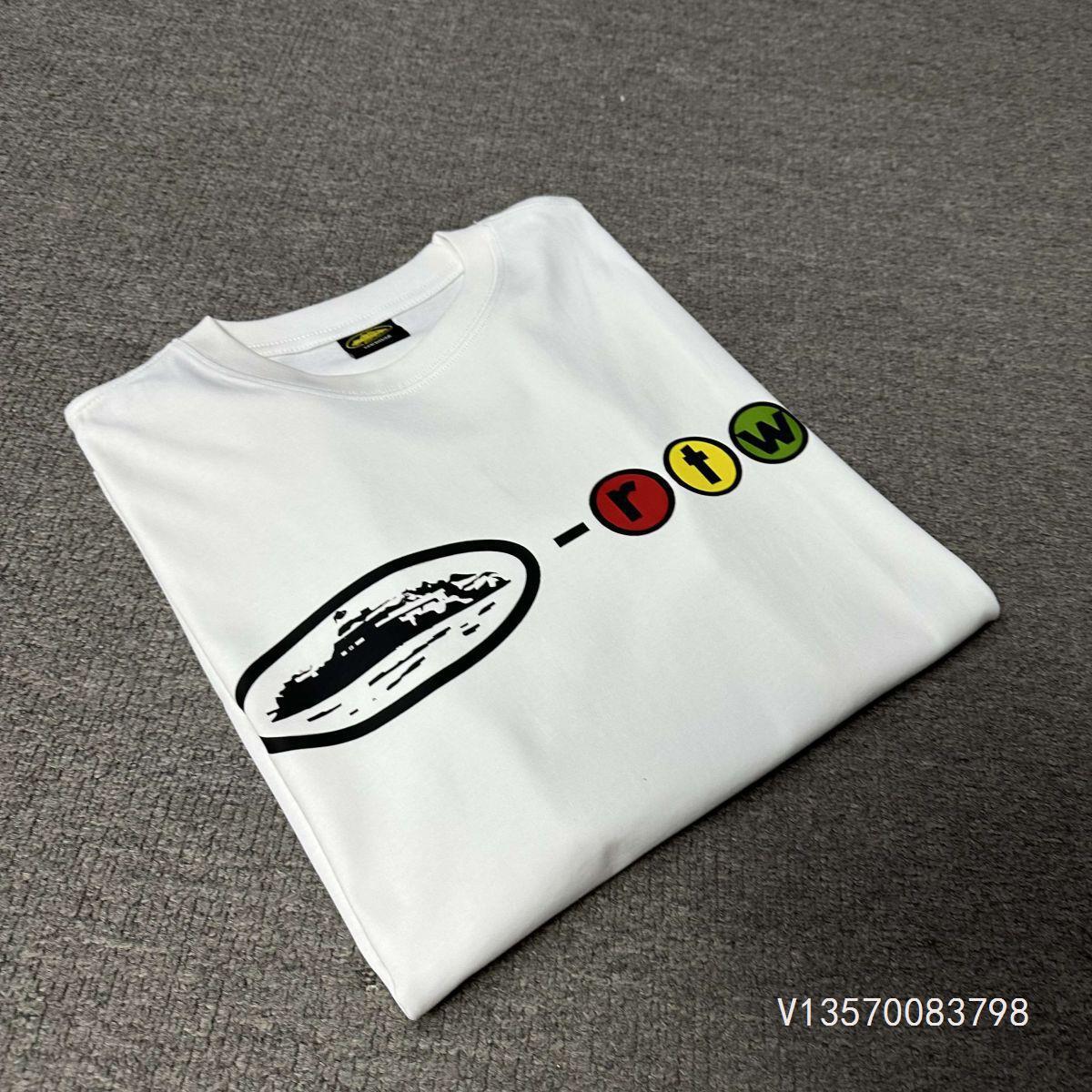 Cortiez Alcatraz RTW Letter Printed Short-sleeved T-shirt Unisex Trendy Brand Street Loose Round Neck Casual T-shirt