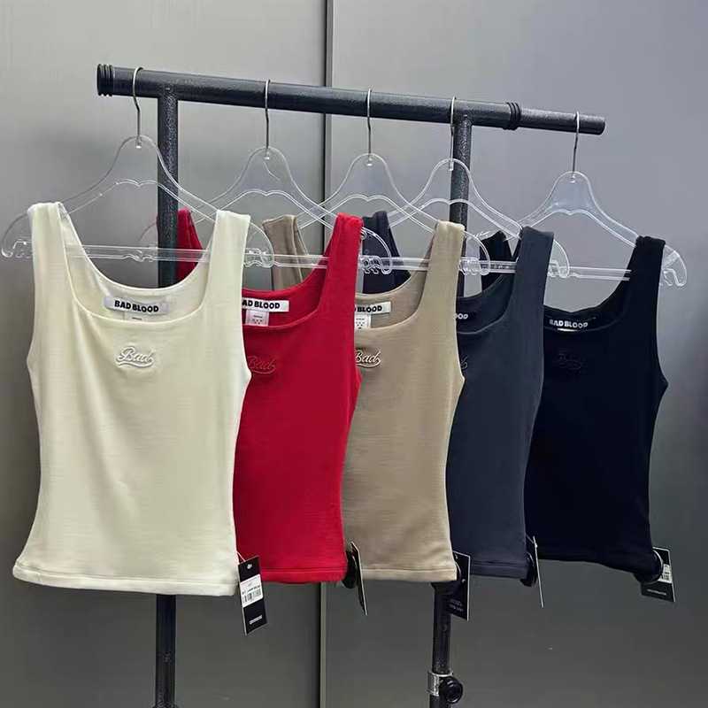 Korean Badblood Bcac Series American Sexy Vest Suspbottomer Female Niche Pure Desire Bottoming Slimming Look Top