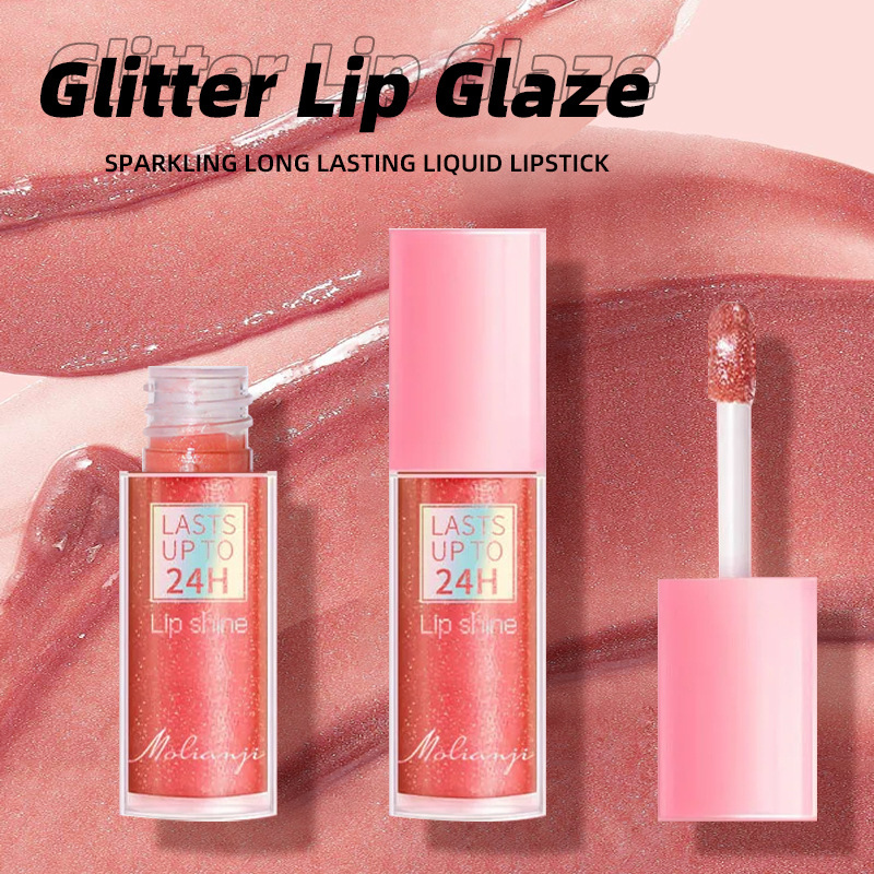 [foreign trade] Mirror Lip Glaze Lip Essence Water Light Thin Flash Lip Gloss Fog Lip Water Light Lipstick