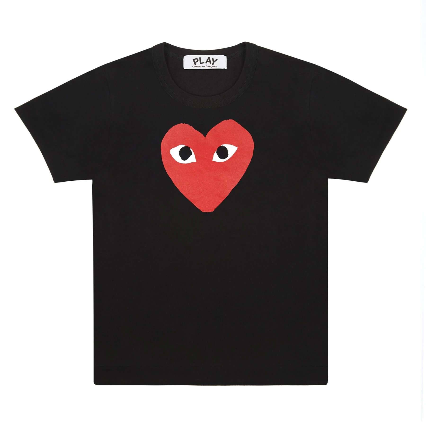 Comme des Garcons Play Black T-Shirt with Red Heart