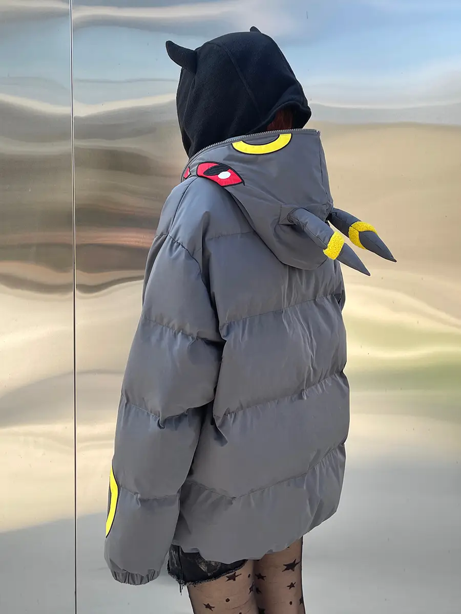 Kakazzy Cotton-Padded Coat Men Outwear Autumn and Winter Bread Coat Trendy Ins Thickened Cotton Padded Coat Winter Cotton Jacket Men and Women