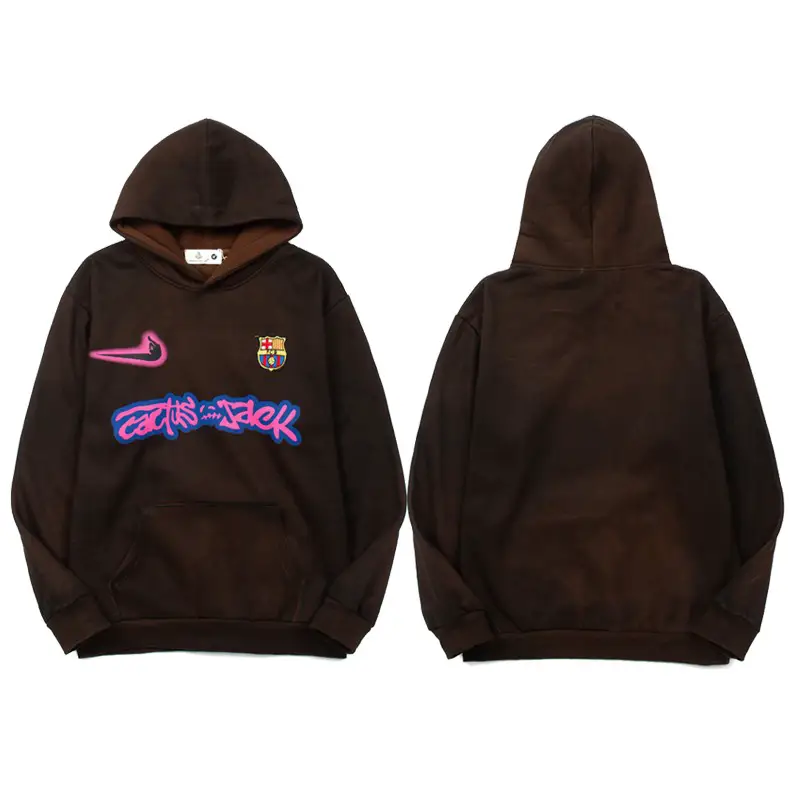 Travis Scott Utopia Vintage Aged Mud Dye ts Spoof Co-branded Youth Men's and Women's American Sweatshirt