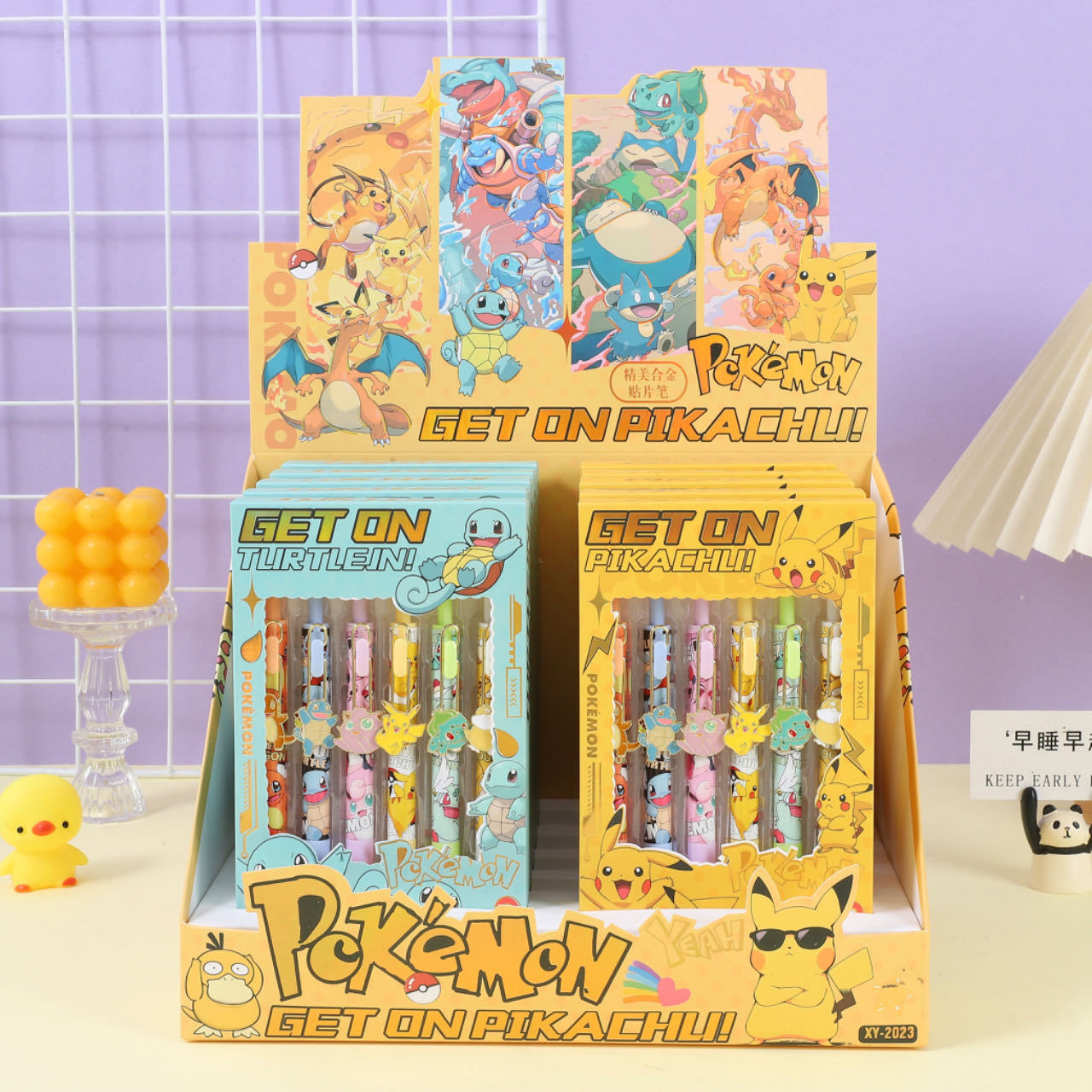 Baokemeng magic baby pet elf Pikachu gel pen alloy patch ST pen head 6 PCs 0.5mm