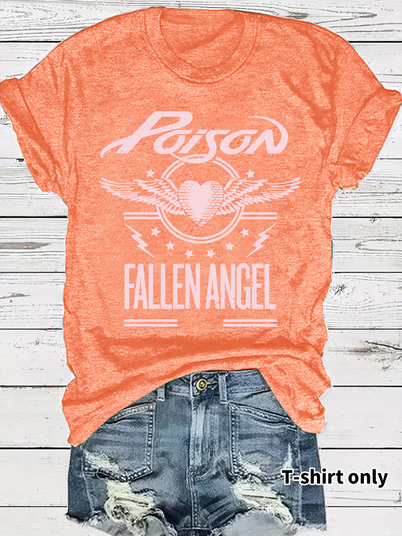 European and American Independent Station Cross-Border Elegant T-Shirt Women's Ready-Made Band Theme Pattern Printing Summer New Short-Sleeved