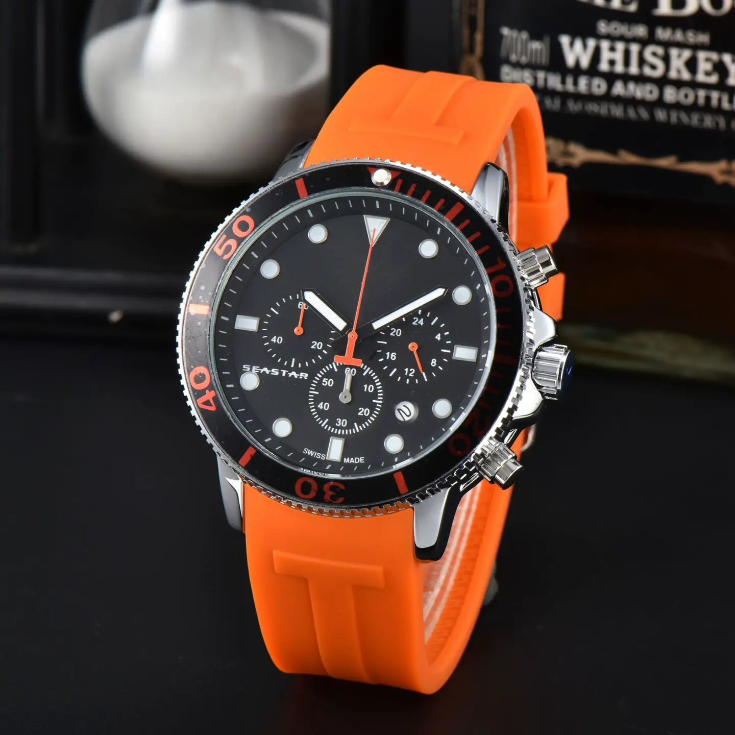 E-commerce foreign trade wis men's business pin buckle casual spiral crown full-function quartz watch cross-border sports
