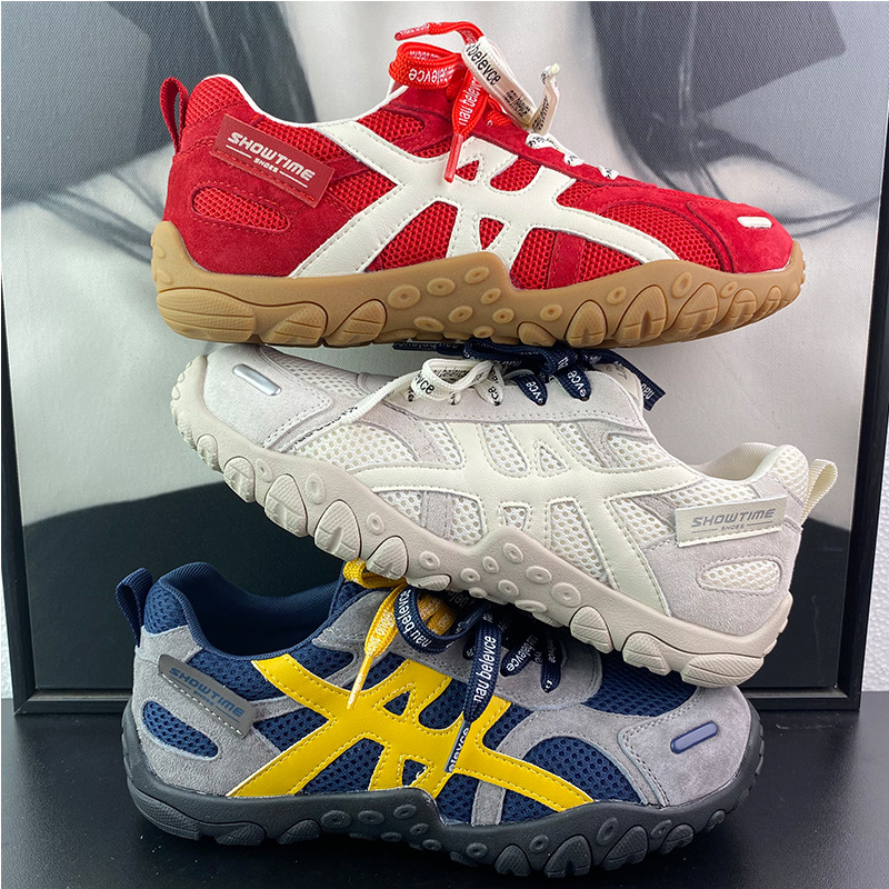 Korean-Style Genuine Leather Mesh Breathable Trendy Women's Sneakers 2025 Autumn New Fashion Versatile Casual Sports Shoes