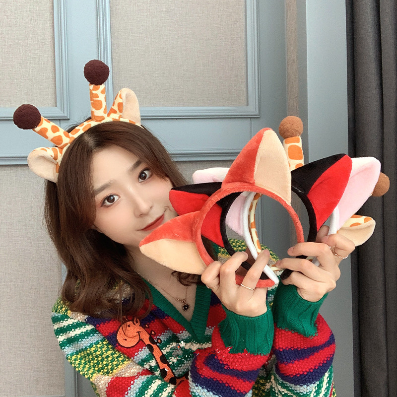 Cute Fawn Ear Hair Band Women's Face Wash South Korea Internet Popular Sweet Hair Band Apply Mask Hair Clips Hair Band Presses Hair Headwear