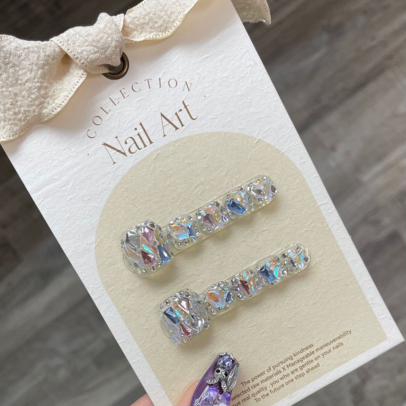 [Nail wear] nail patch handmade nail nail nail full diamond high-grade phototherapy finished product detachable