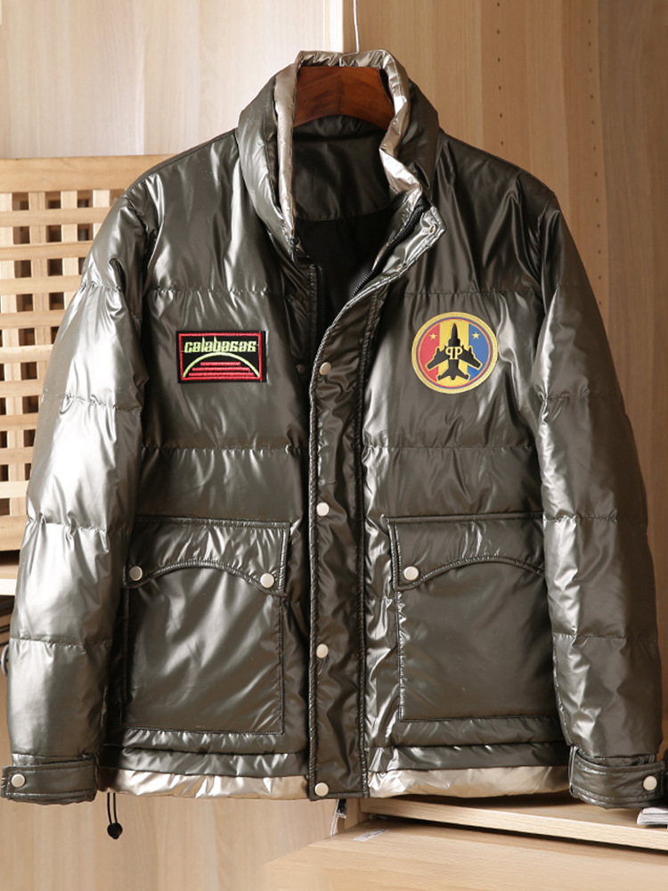 Youshang Mask 90 White Duck Down Jacket Men's Winter Thickened Warm Bright Three-proof Fabric Trendy Jacket for Men