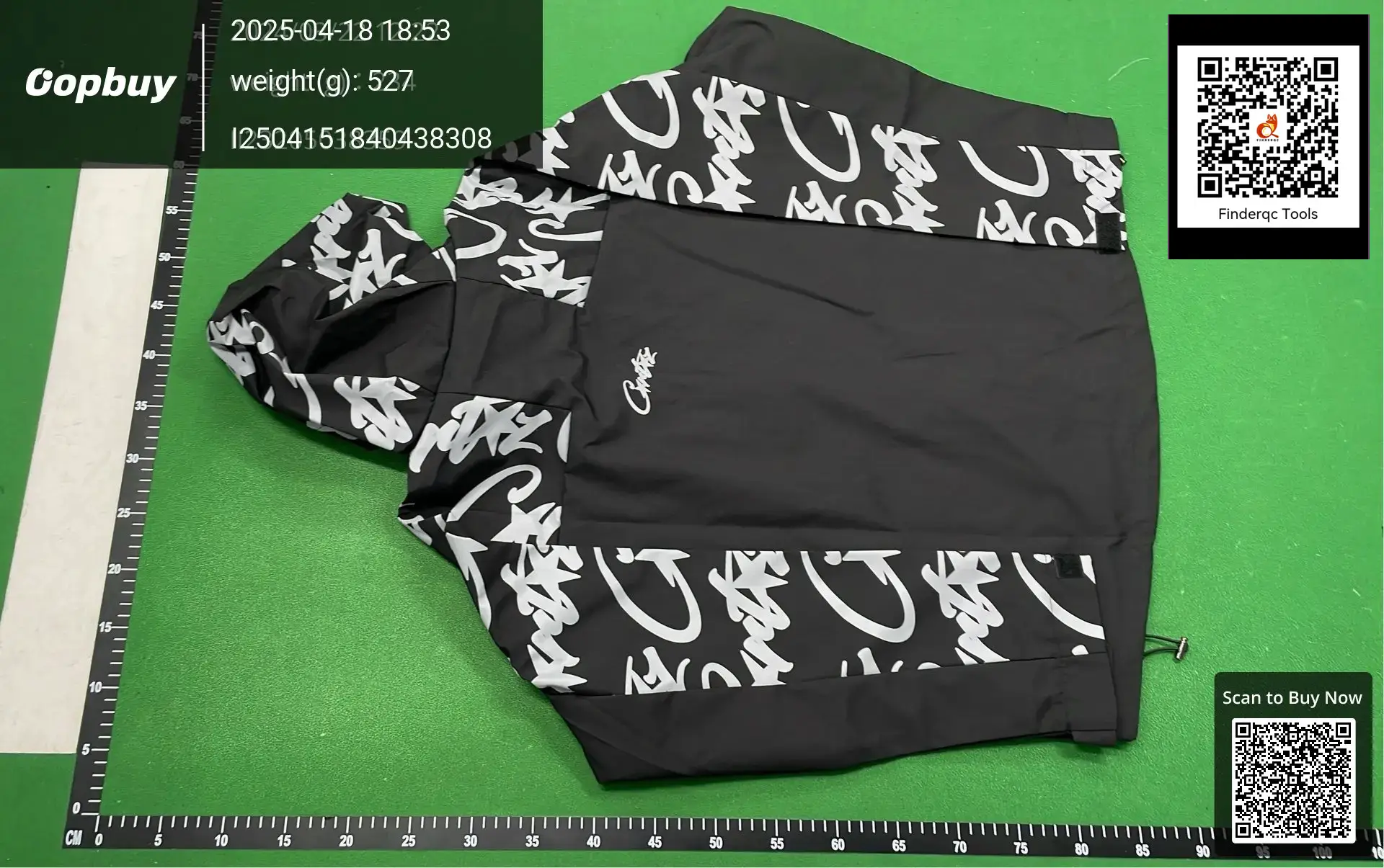 Crocs Hooded Jacket Black White Graffiti
