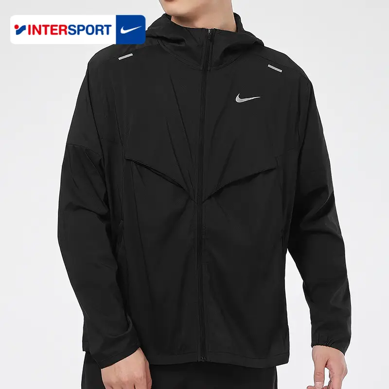 Nike Men's Outwear Summer New arrival Breathable Athleisure Windproof Coat Quick-Drying Stand Collar Woven jacket Fb7500