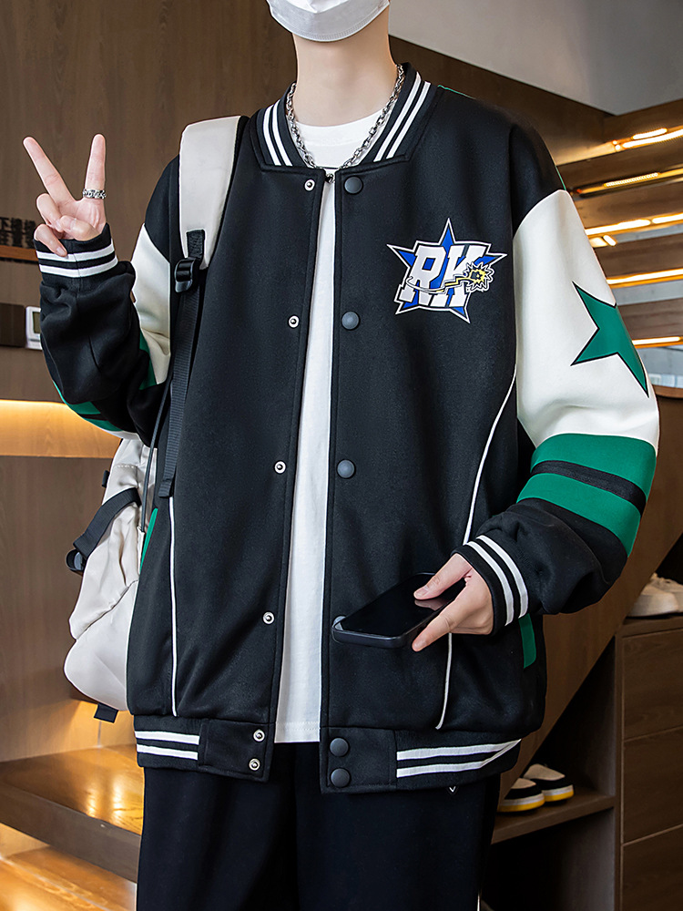 17 Spring and Autumn 13 Teen Coat Fat Boy 12 Years Old 15 Early Senior high school Student Baseball Coat Jacket 14 Clothes 16