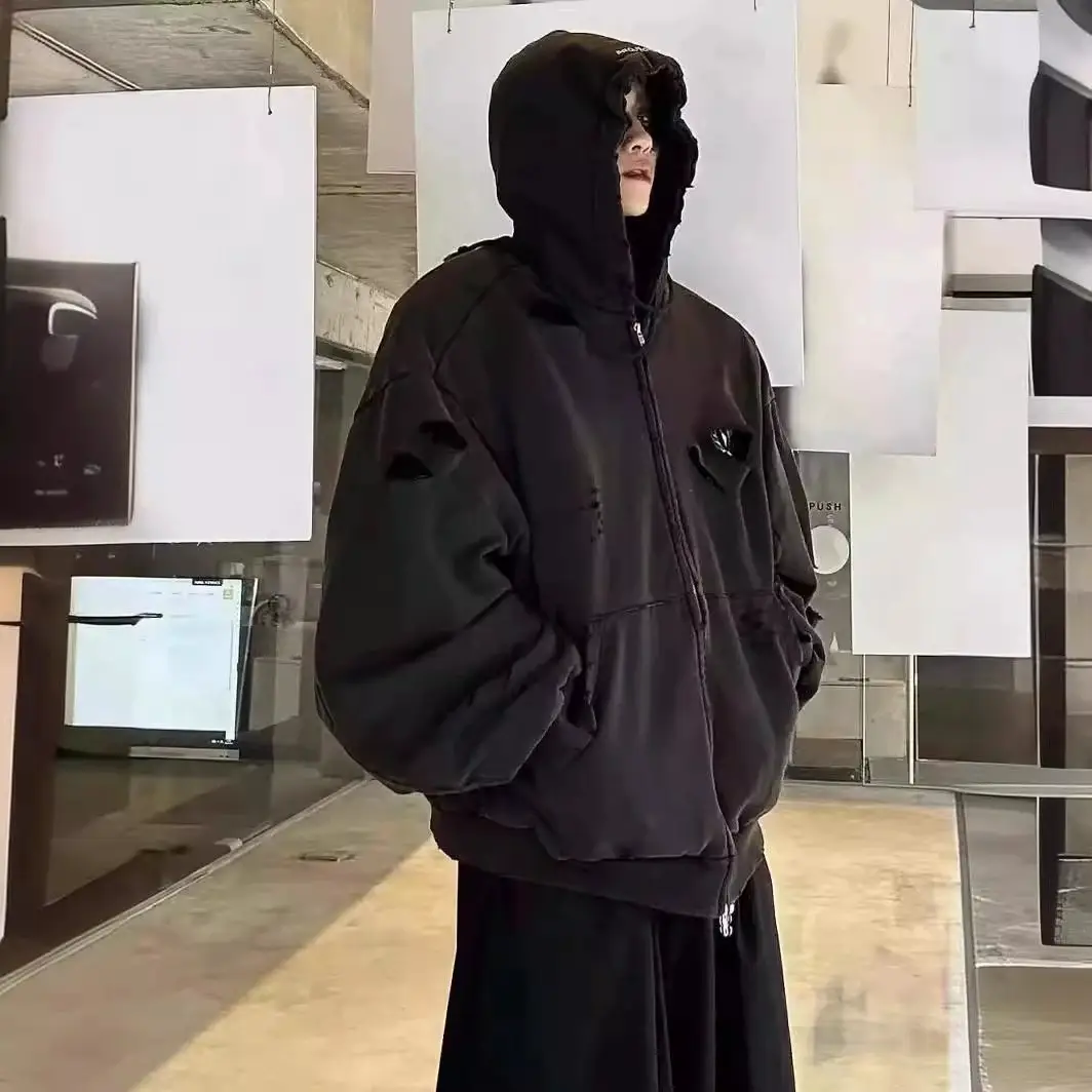 Zipper Sweatshirt Korean-style Hoodie Coat