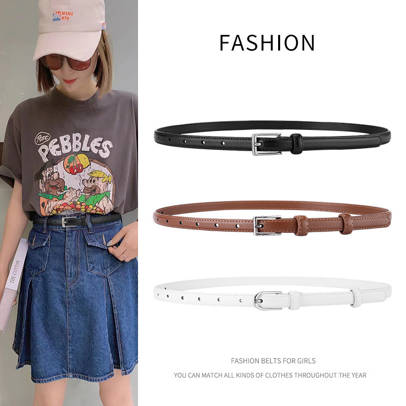 New Women's Belt Simple Pin Buckle Belt Women's Pure Cowhide All-match Casual Pants Decorative Skirt in stock Wholesale