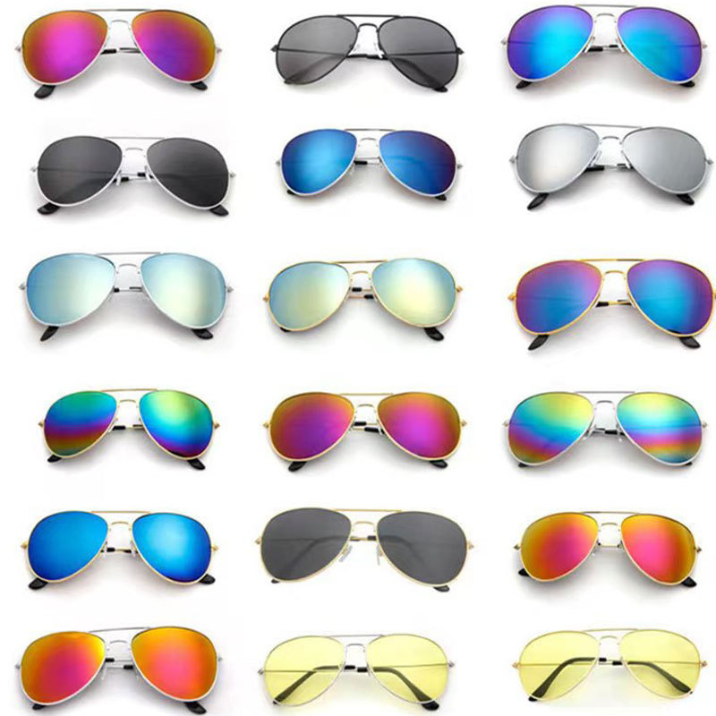 Hot-Selling 3026 Colored Film Sunglasses for Men and Women, Driving, Fishing, Trendy Sunglasses, Fashionable Aviator Glasses Wholesale Foto QC de 1688 na Qualit.ly