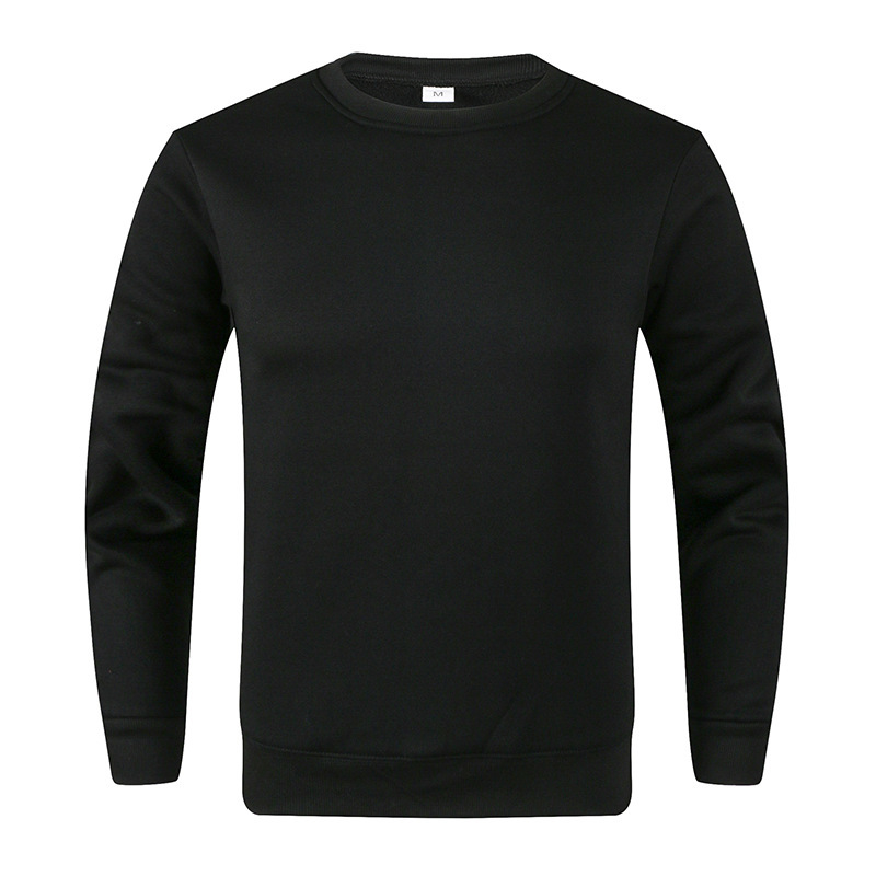 Manufacturer Wholesale Solid Color Crew Neck Sweatshirt White Version Loose Fit Unisex Autumn and Winter Fleece Sweatshirt Can Support Logo and Image Printing