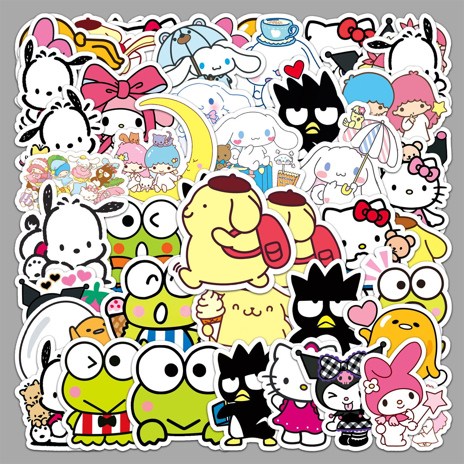 51 Cartoon Sanrio Cute Goka Pudding Dog Parchia Dog Kulomi Decorative Computer Phone Shell Stickers