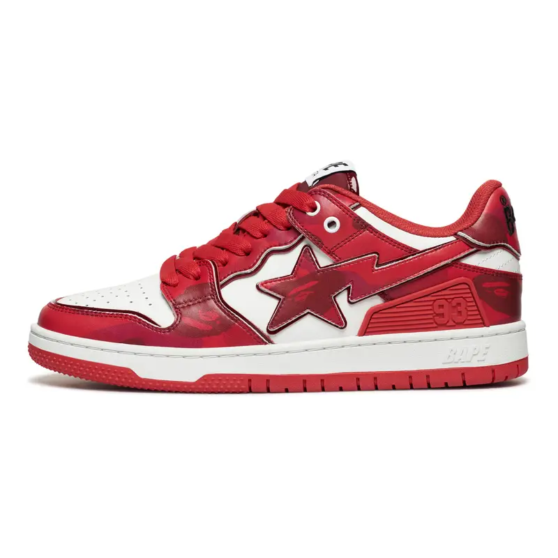 Bape Sk8 Sta Men's Shoes Fall and winter Camouflage Star Logo Two-Color Patchwork Casual Shoes 191310 N
