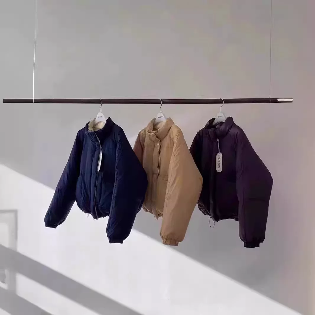 Erume Reversible Korean Dongdaemun 2023 Winter New Fashion Thickeneded Warm Stand Collar