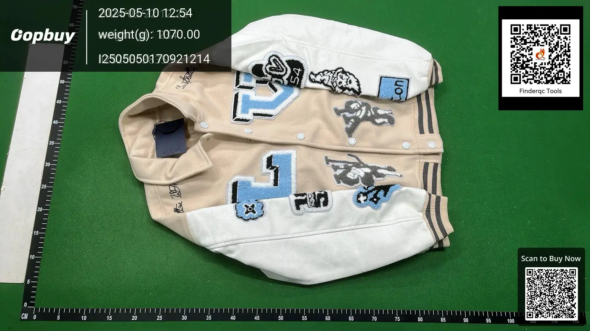 High Ceiling Donkey Bugs Bunny Towel Embroidered Wool Stitching Leather Men's and Women's Baseball Suit Jacket Coat