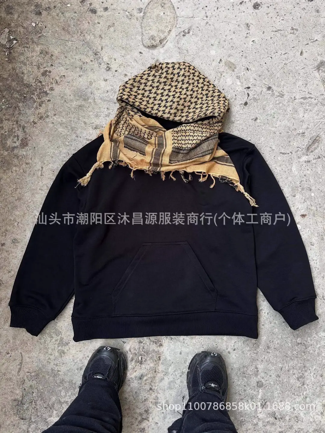 2025 New Summer Style American Retro Washed Personalized Printed Versatile Shirt Loose Casual Long-Sleeved Hooded Sweatshirt