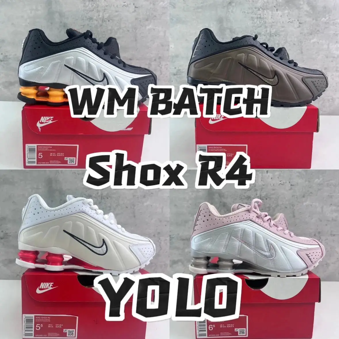 【WM版】ShoxR4气垫跑步鞋
