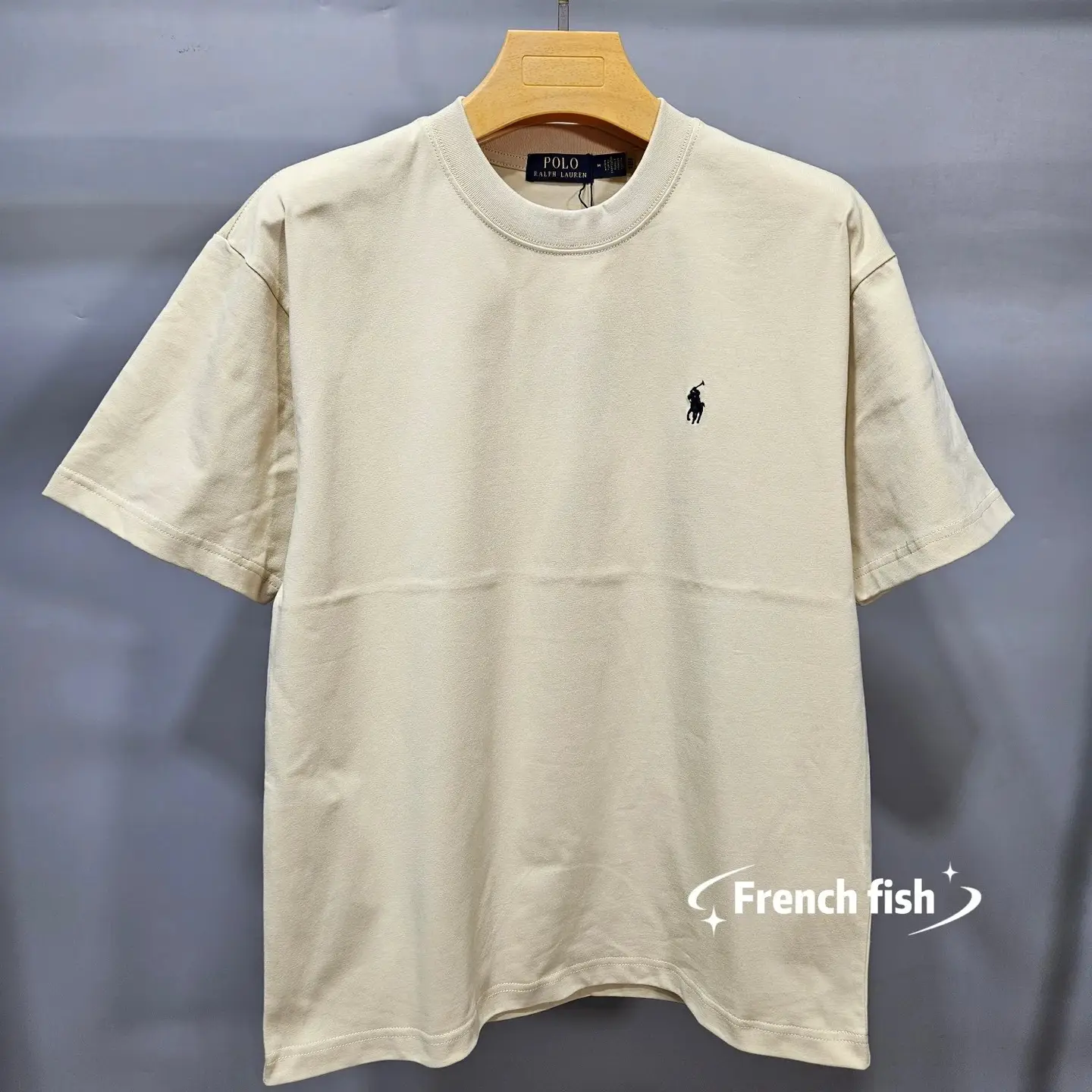 【9.5/10】Solid Color RL Relaxed Fit Jersey Crewneck T-Shirt