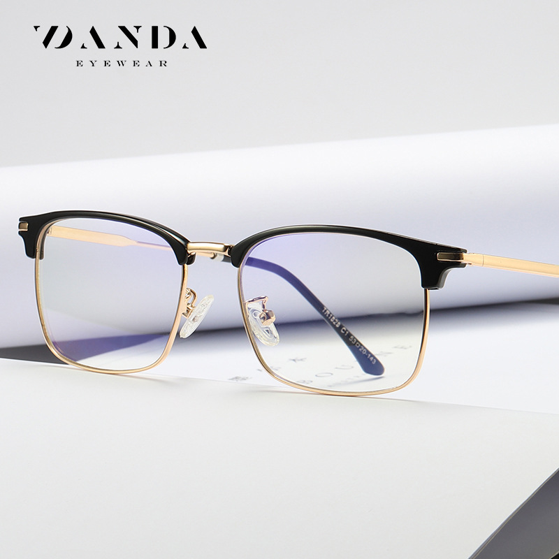 New Tr90 Anti-Blue Light Explosion-Proof Glasses for Men and Women, Same Style Computer Glasses 1828 Student Retro Glasses Wholesale in Stock