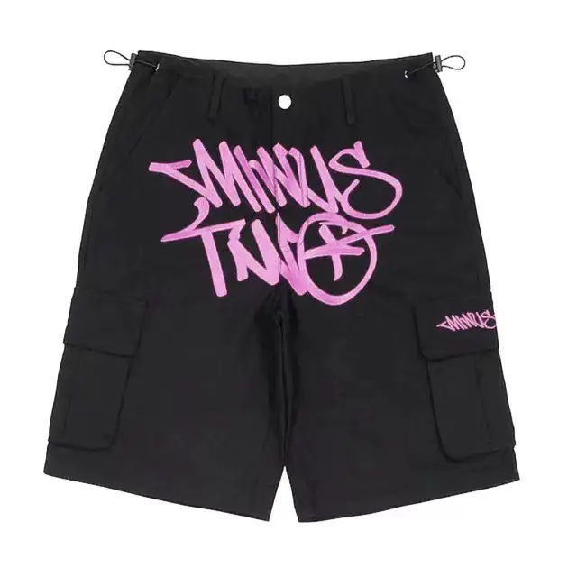 2026 Cross-Border Popular American High Street Fashion Brand Hip-Hop Letter Print Shorts for Men, Summer Casual Loose Five-Point Shorts