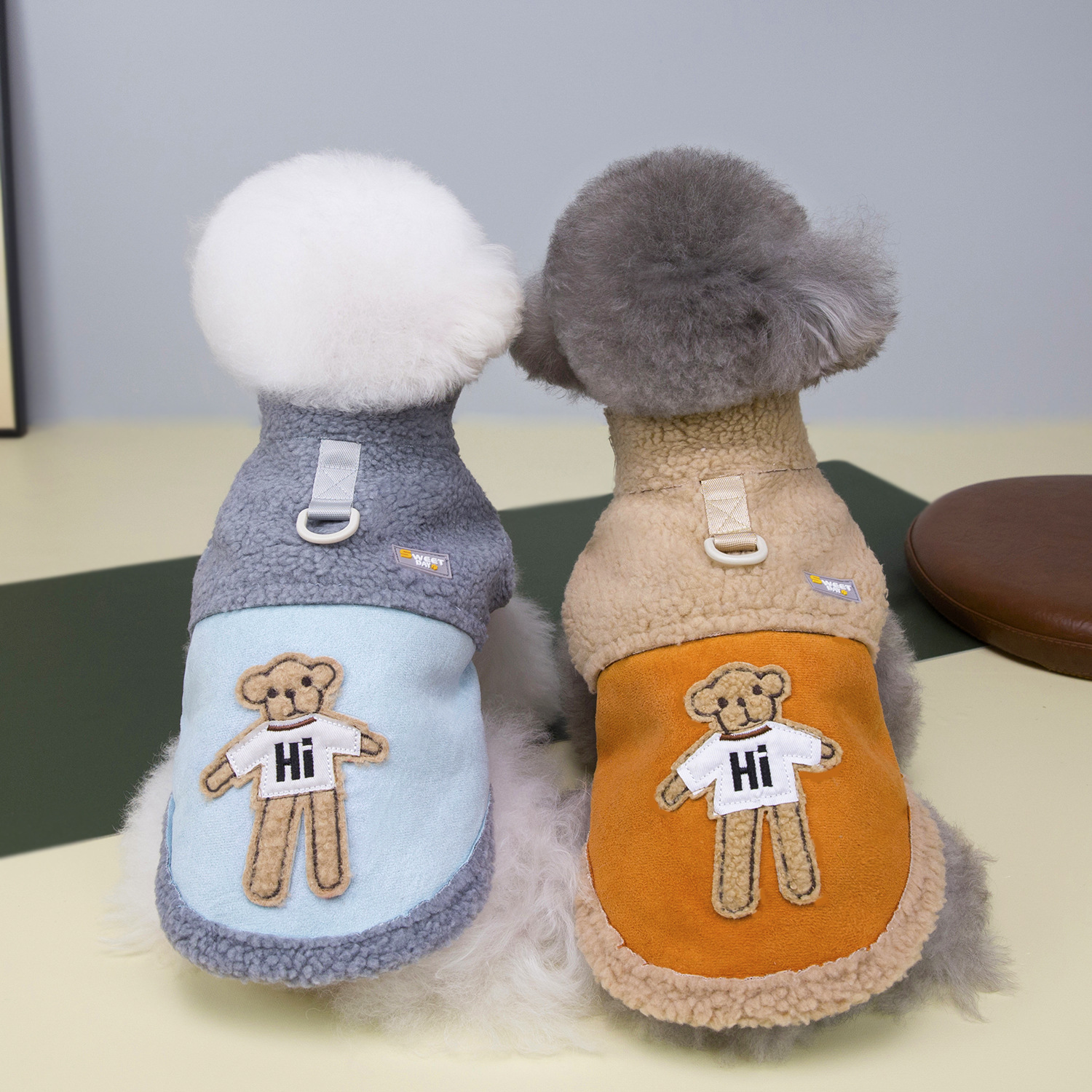 Dog Two-Legged Clothing Autumn and Winter Thickeneded Warm and Cold-Proof Pet Cat Bichon Teddy 25 Hi Bear Outwear