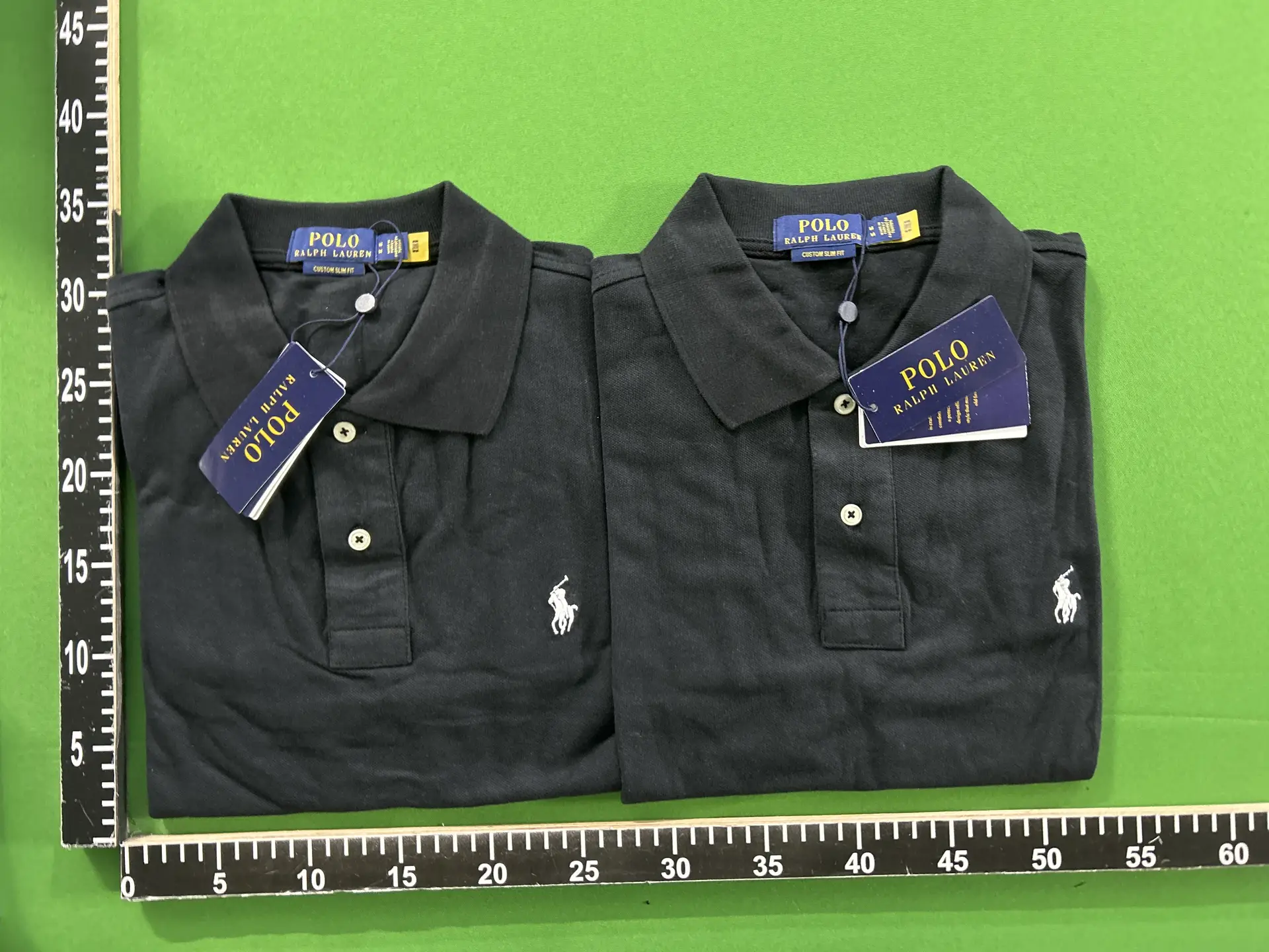 Polo Ralph Lauren Men's Custom Slim Fit Short Sleeve Polo Shirt Black