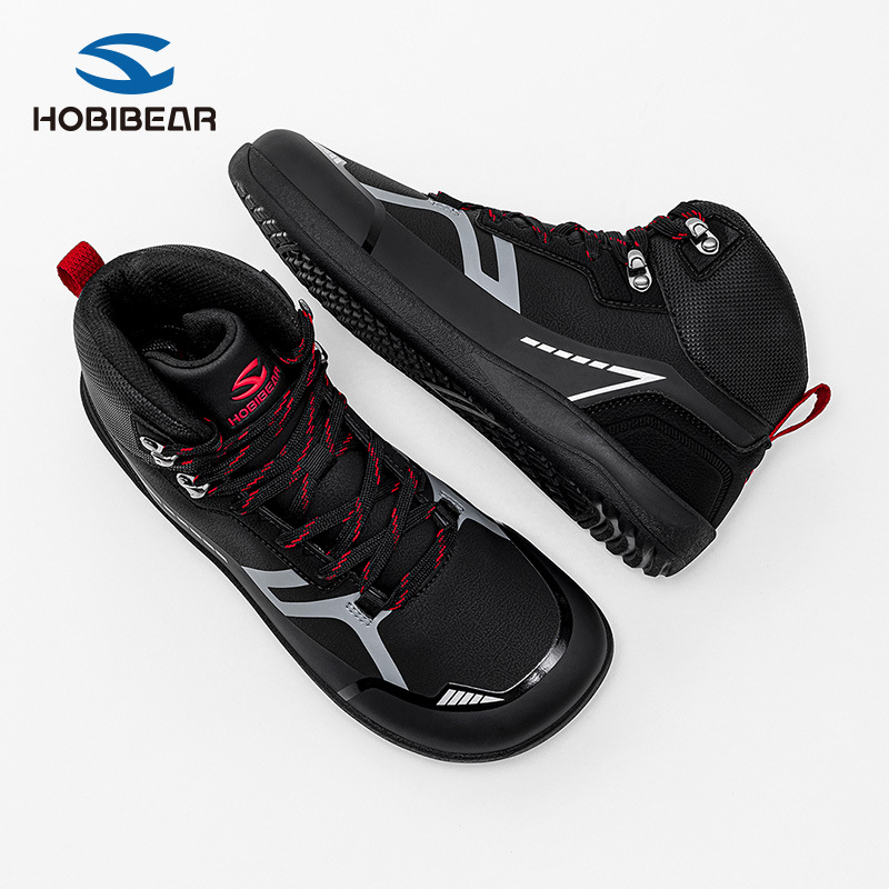 Hobibear Spring Autumn Men's Shoes Wide Toe Shoes Short Boots Plaid Casual Shoes Sneakers Fashion Running Shoes Factory Direct