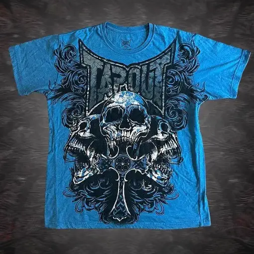2025 cross-border Europe and the United States new T-shirt skull cross printed round neck short sleeve factory direct selling