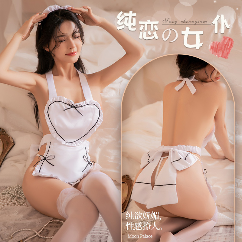 Night Funny Internet Celebrous Sex Lingerie New Japanese Style Sexy Love Maid Dress Role Playing Maid Uniform suit