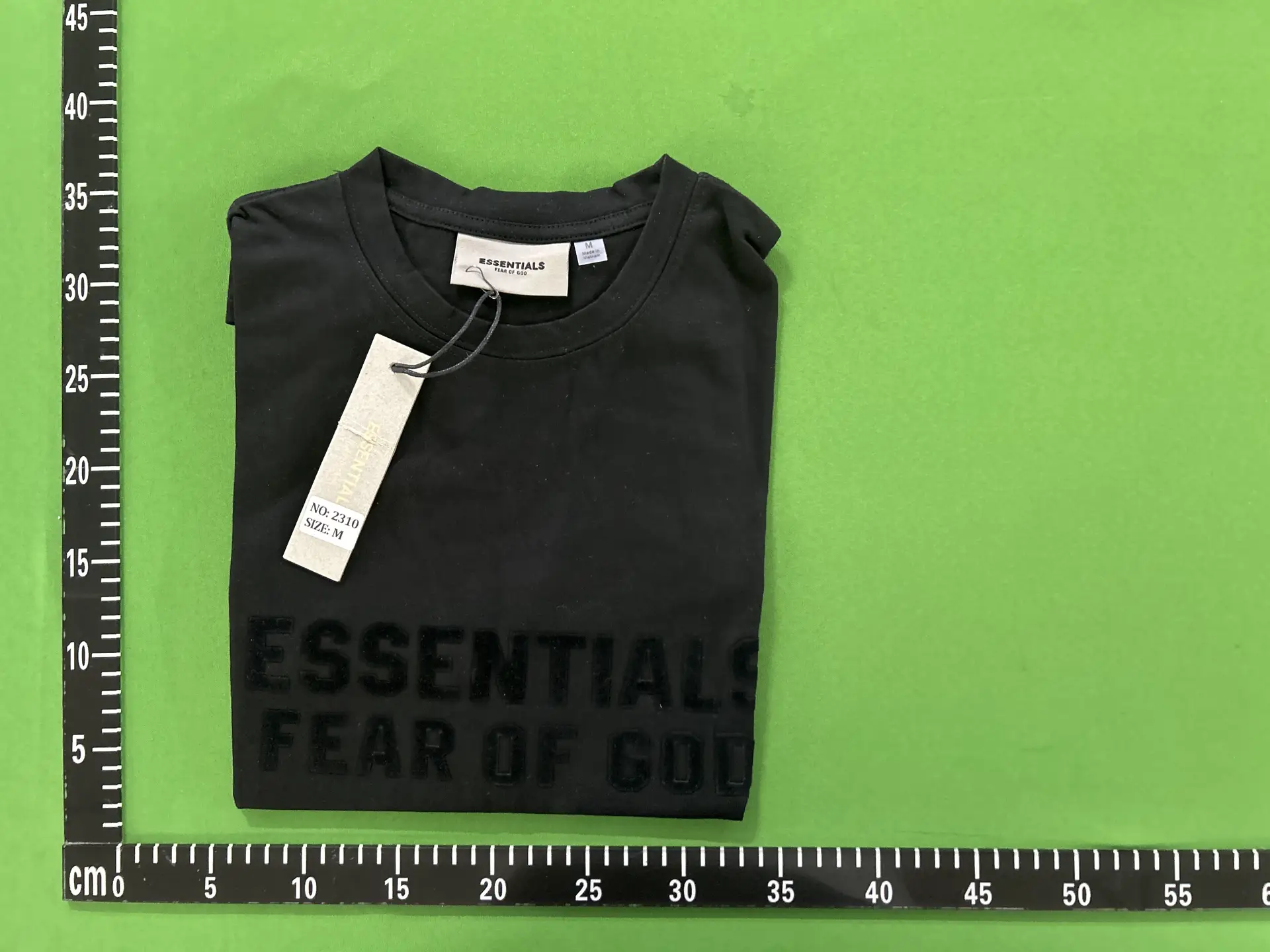 New FOG Line ESSENTIALS American Couple Loose Casual Three-dimensional Flocking Printed Short-sleeved T-shirt Men's Trendy