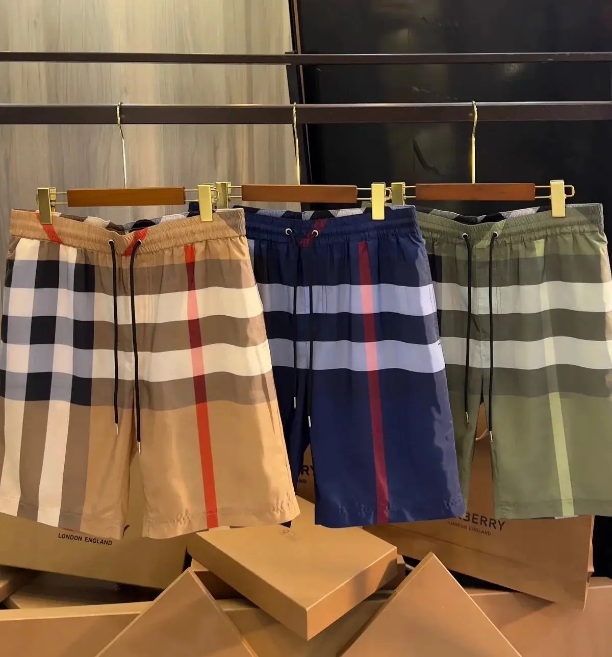 Burberry Check Swim Shorts