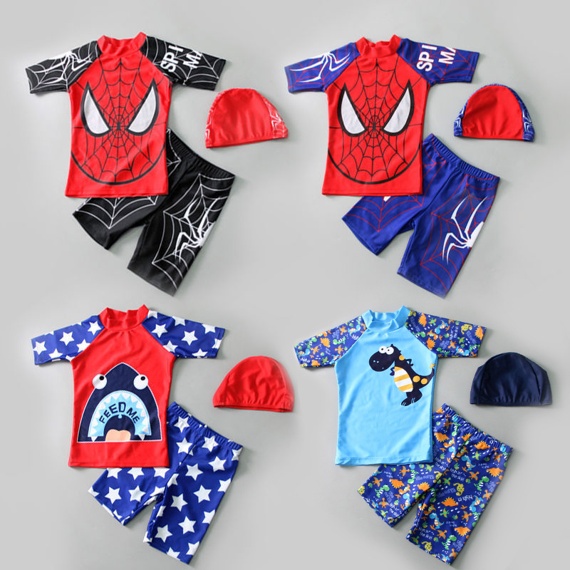 Children's swimsuit boys middle and big children's swimming trunks suit boys split children's baby swimsuit sun protection swimsuit suit