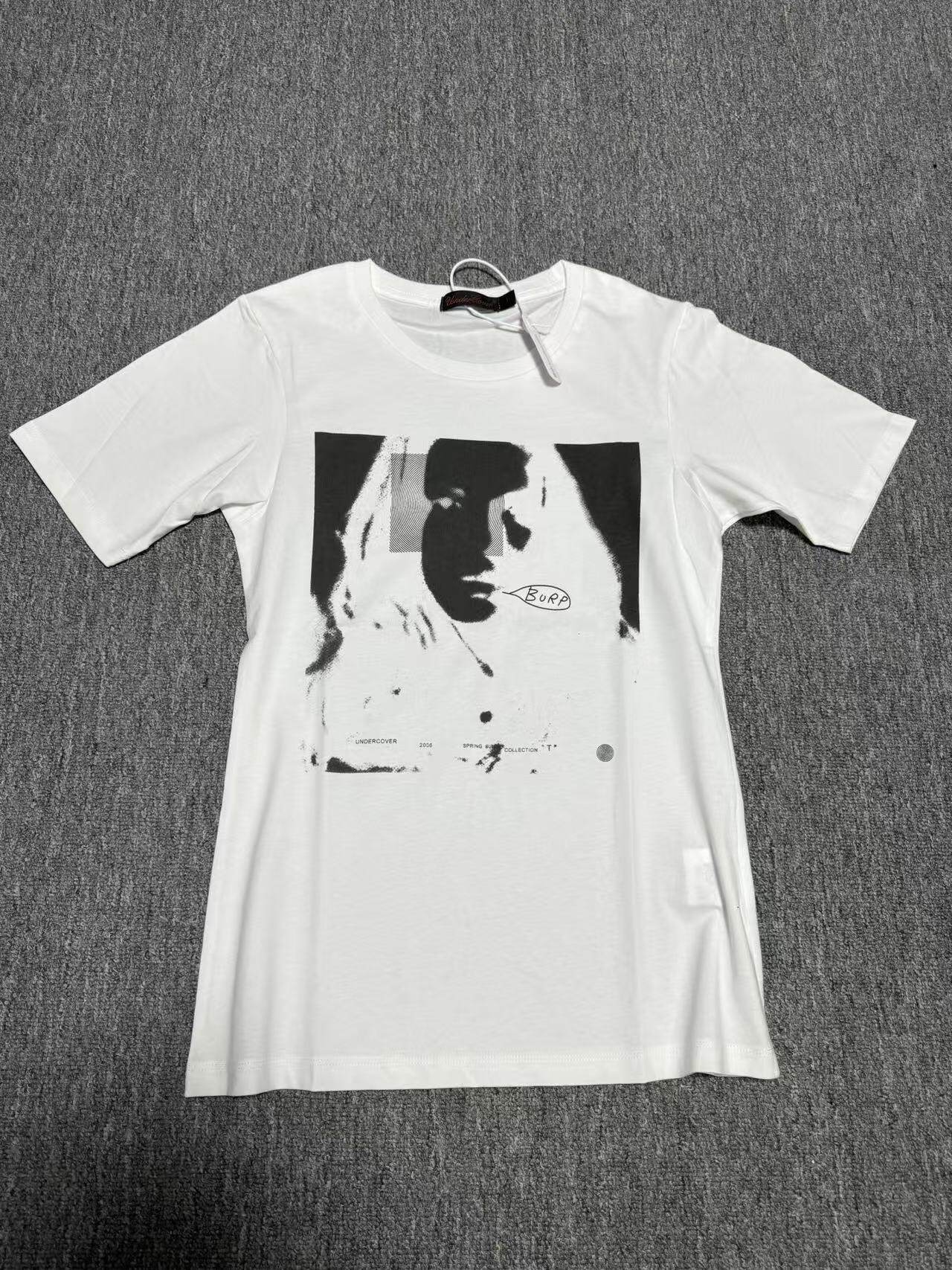 In Stock and Ready to Ship! Not Undercover 06Ss t Period Rare White Takahashi Shield Portrait Print Short-Sleeve T-Shirt