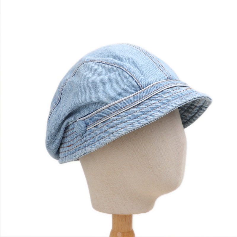 Korean Style New Cowboy Hat Women's Fashion Retro Beret Artistic Fashion Hat Forward Hat Bucket Hat Sunshade Basin Hat