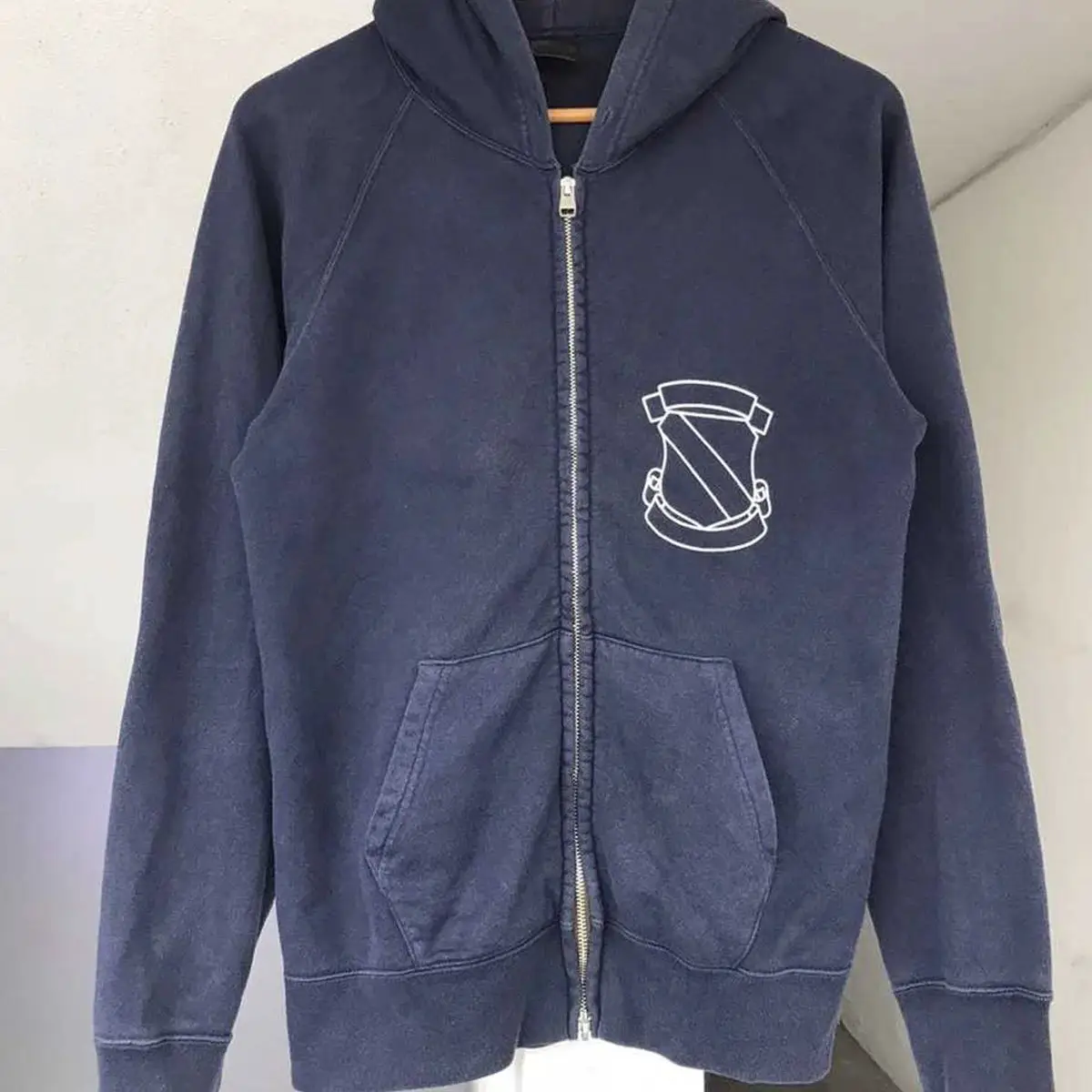 Number(N)ine style ShieldZipperHoodie shield hooded zip sweater jacket