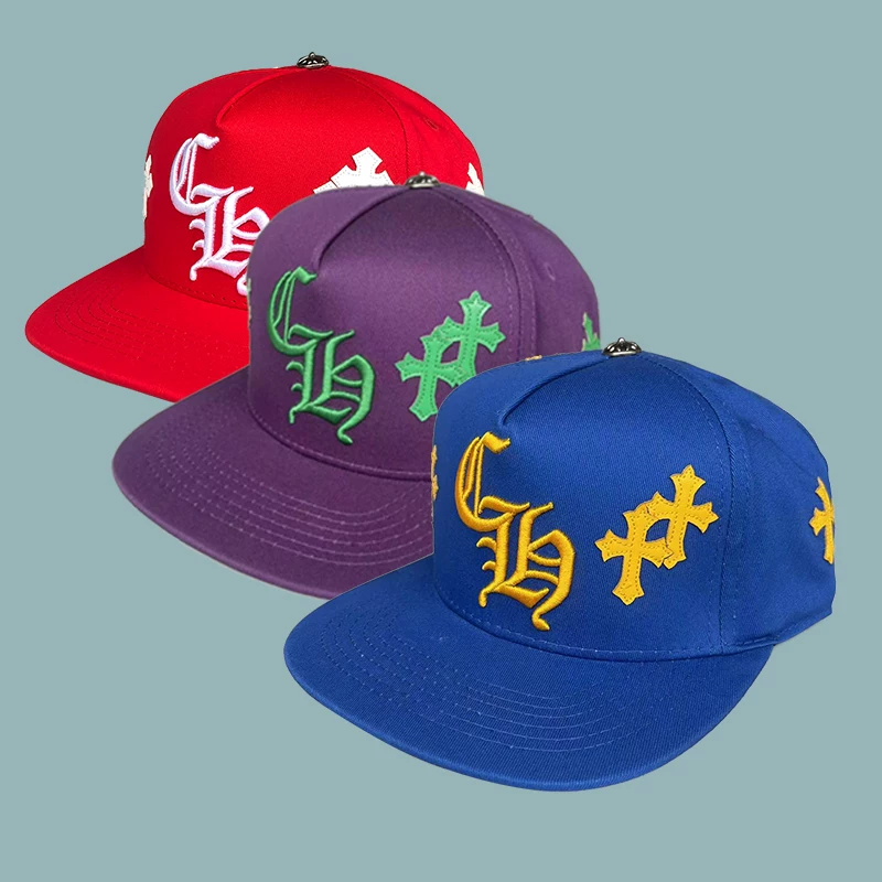 Men's and women's hats CH baseball cap flat brim hat Korean version sun protection versatile fashion casual letter badge green adjustable Foto QC de TAOBAO na Qualit.ly