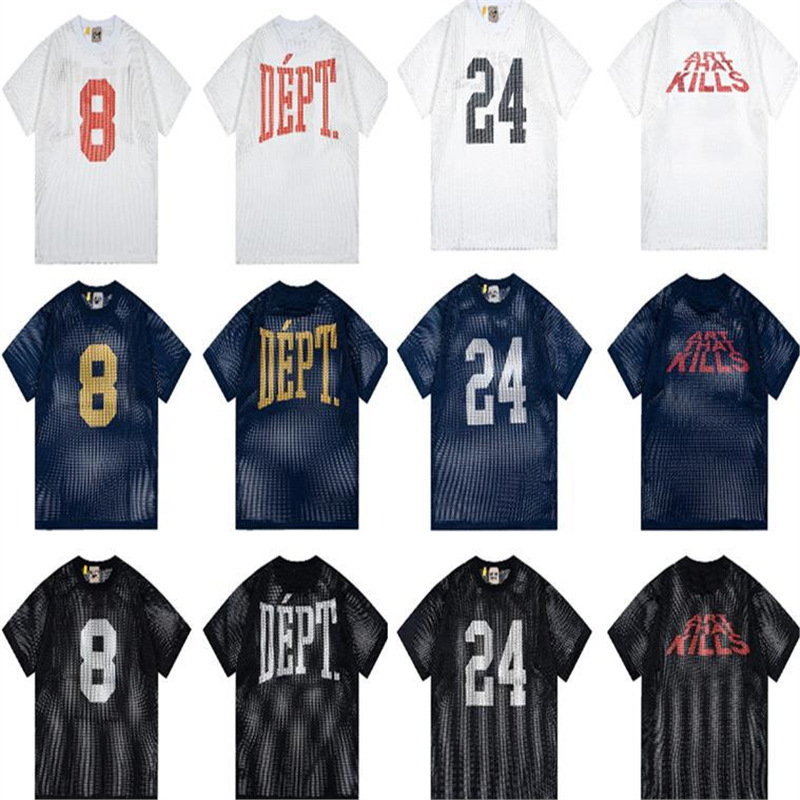2ss Summer New Short-sleeved American Style Trendy Brand Classic Letter Logo Printed Loose Breathable Mesh T-shirt for Men and Women