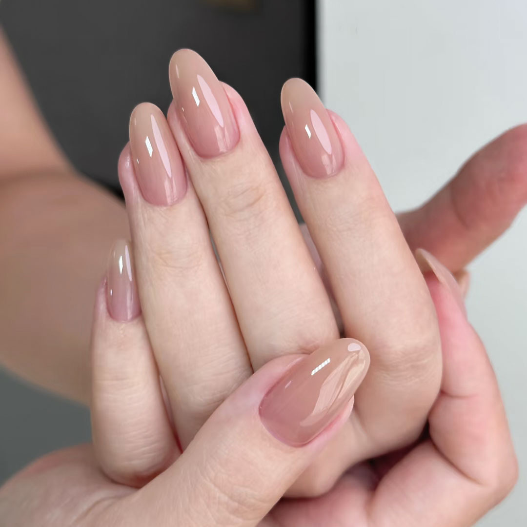 Split code nail pop flash simple solid color white wear nail art removable wear nail patch wholesale
