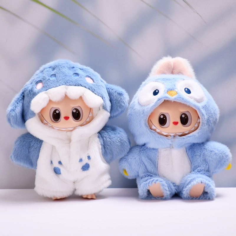Only clothes] the first and second generations sit on the cloth hanging clothes labubu doll penguin shark jumpsuit