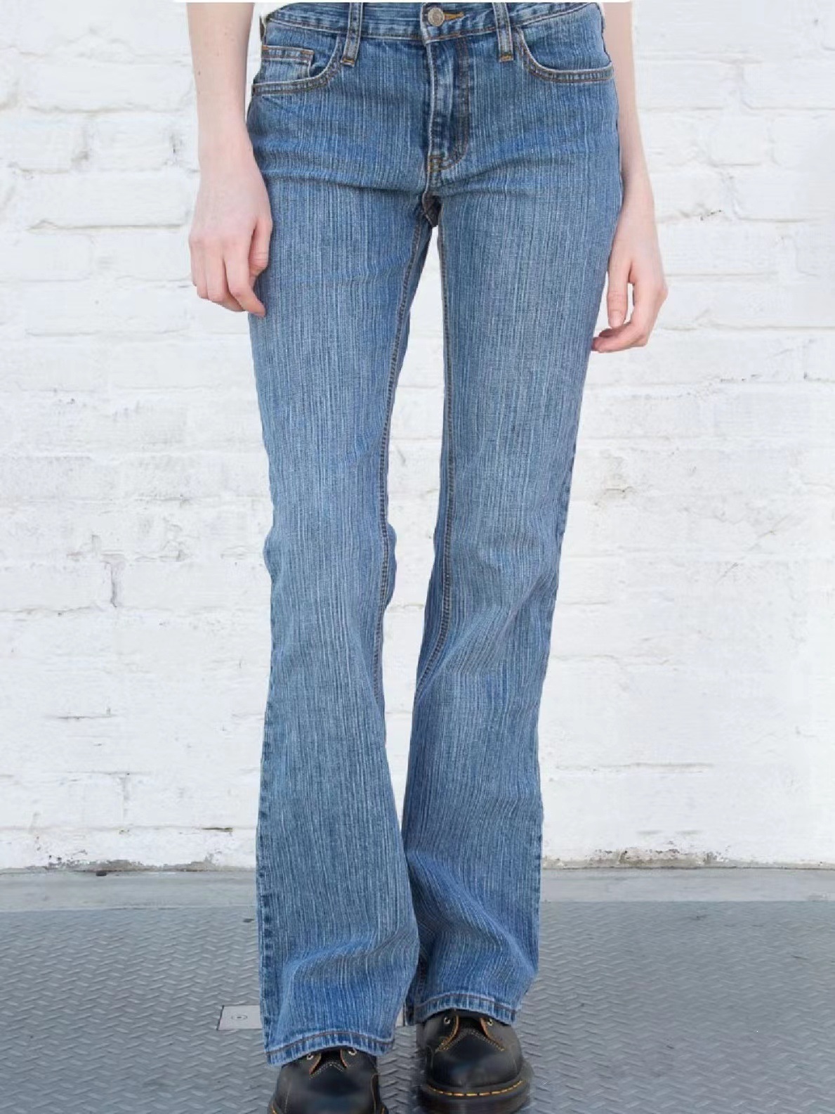 BM new American Song Yan's same style low waist jeans bm slimming flared pants trousers 90's jeans women