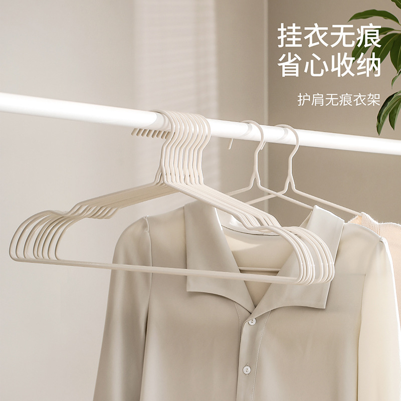 Fasola Clothes Drying Rack Household Enlarged Groove Anti-Slip Adult Clothes Support Student Dormitory Shoulder Pads Seamless Clothes Hanger