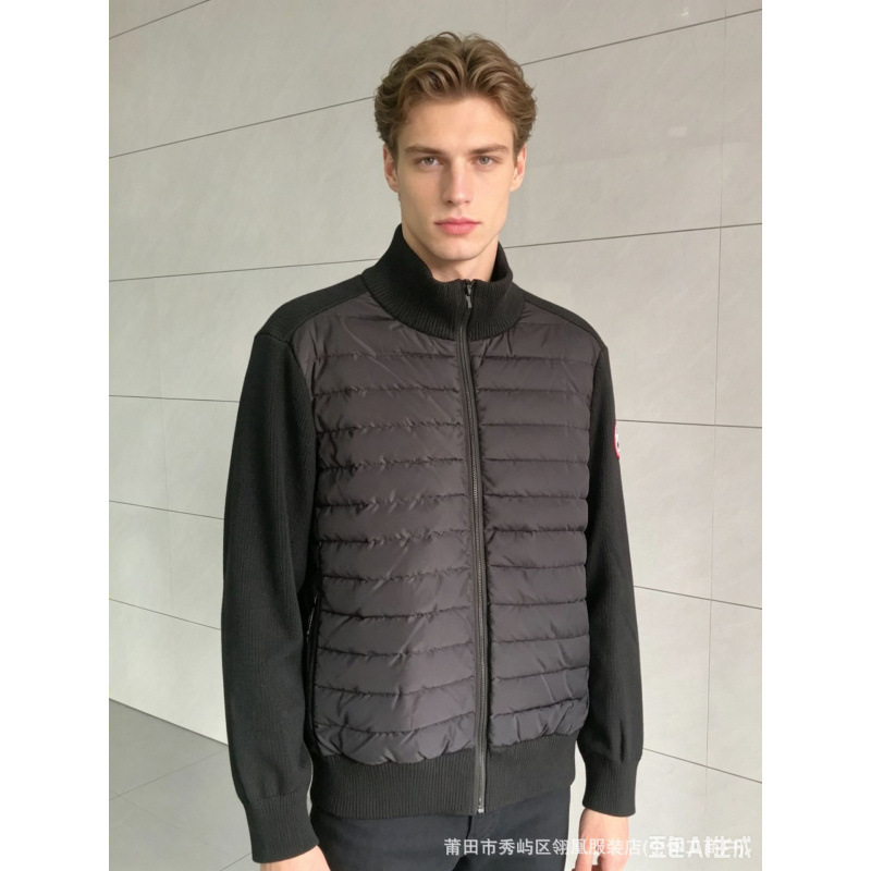 Canadian Style Men's Full-Zip Knitted down Jacket, Lightweight and Warm Casual Coat 6830 Wholesale Foto QC de 1688 na Qualit.ly