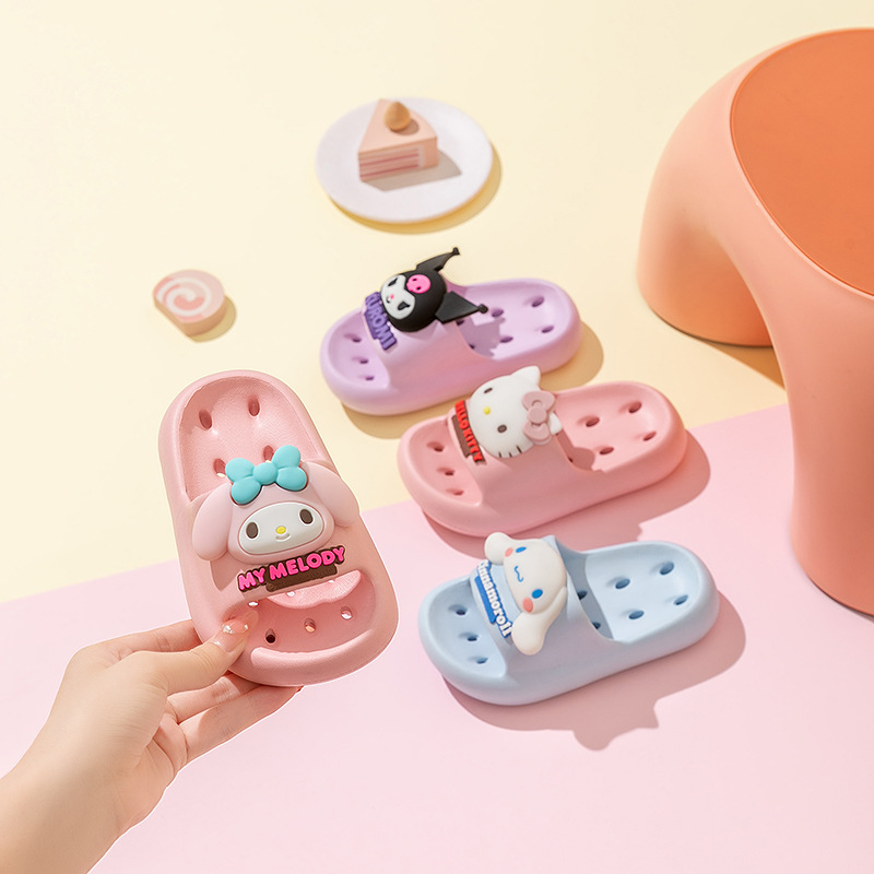 Sanrio Three-dimensional Cartoon Summer Home Leisure Home Non-slip Water Leakage Quick-drying Hollow Bathroom Special One-word Drag
